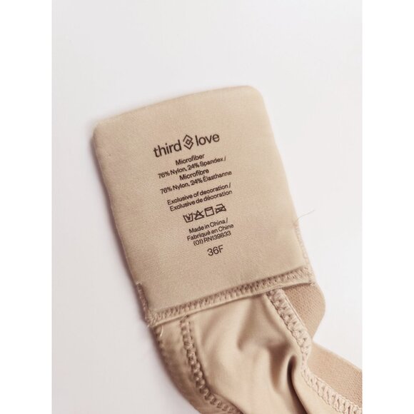 Thirdlove Second Skin Unlined Underwire Unpadded Taupe Tan Bra 36F - Picture 9 of 9